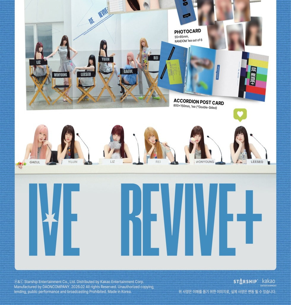 IVE - 2nd Album [REVIVE+] SPOILERS Version (POB Option Available).