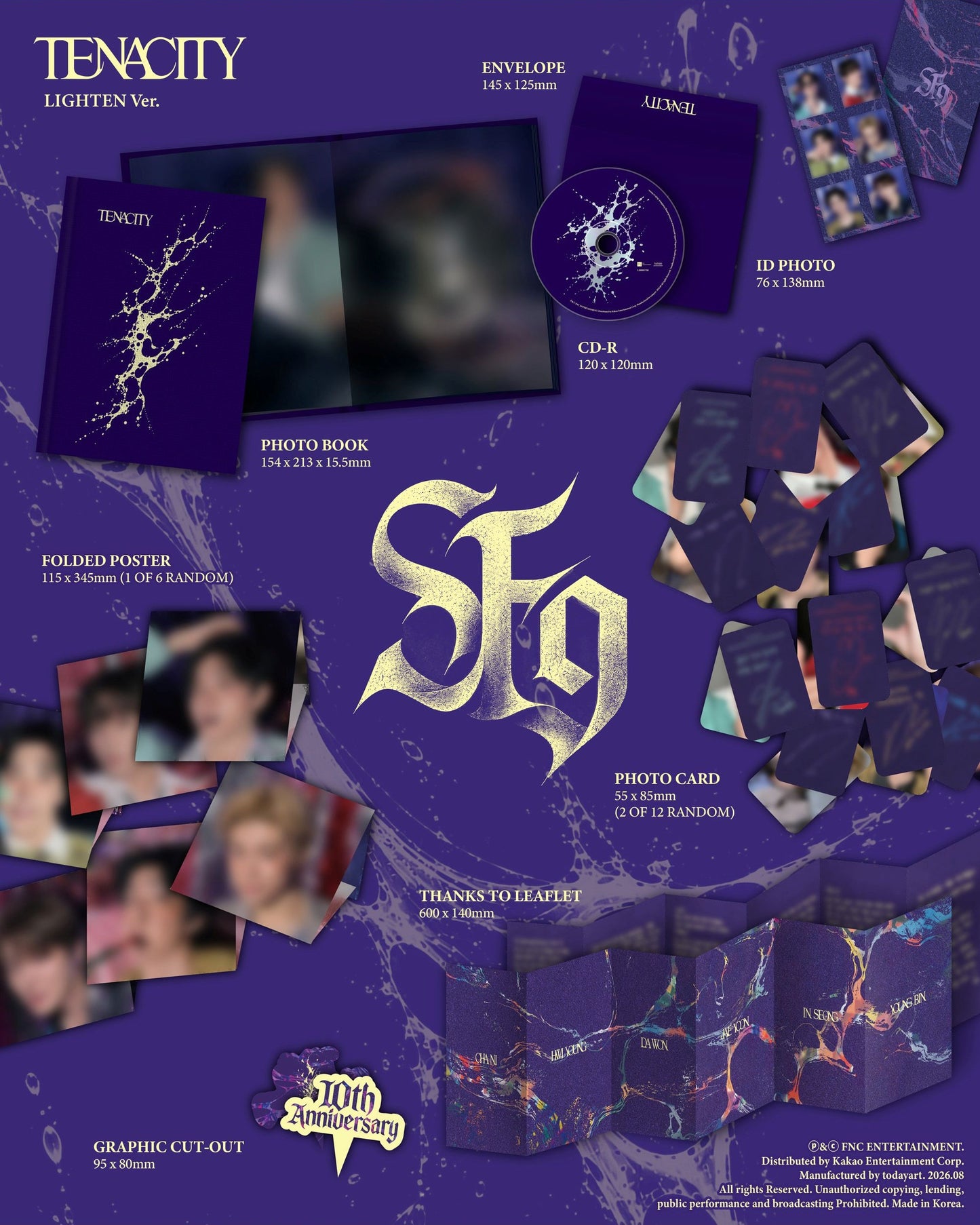 (PRE-ORDER 2026-08-27) SF9 - 2nd Album [TENACITY] (3 Versions) Set