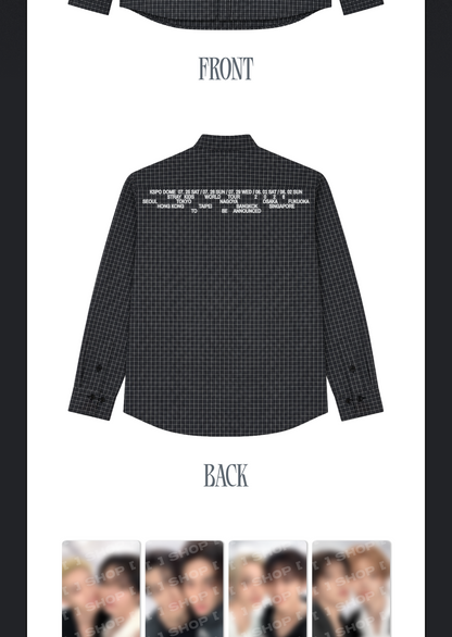 (PRE-ORDER 2026-11-16) Stray Kids - [Stray Kids World Tour <RUN IT SEOUL> Merch] CHECK SHIRT - RUN IT (POB Included Based on Order Amount)