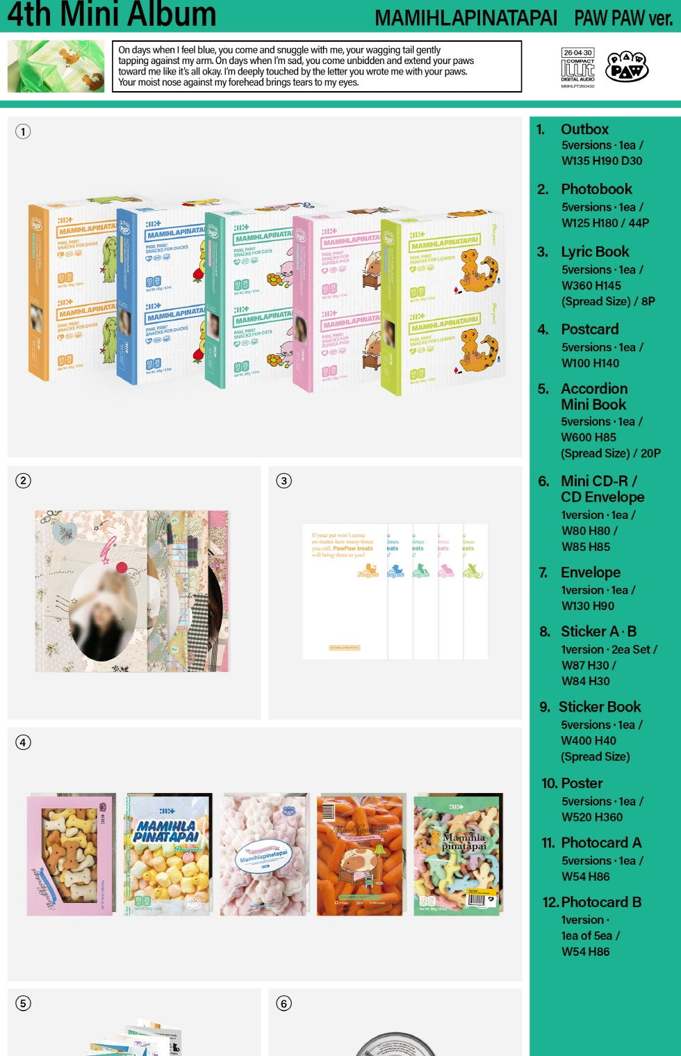 (PRE-ORDER 2026-04-30) ILLIT - 4th Mini Album [MAMIHLAPINATAPAI] PAW PAW Version (5 Versions) Random 1ea (POB Included - Pre-order only)