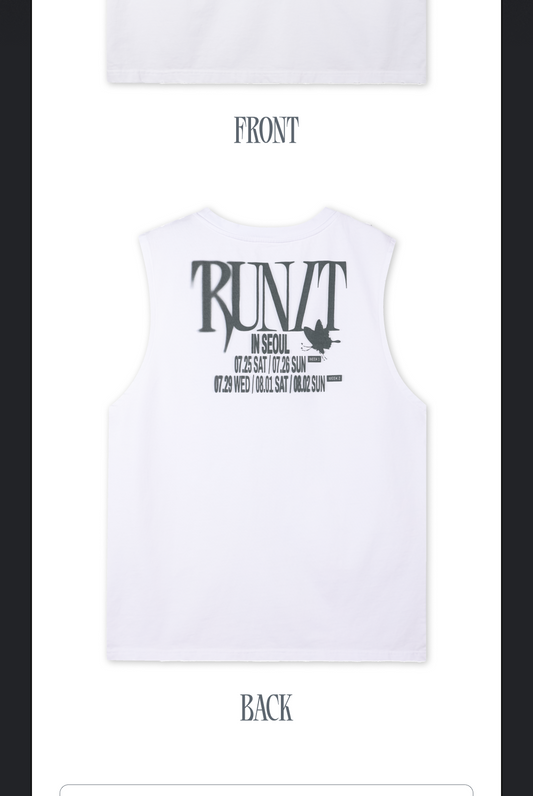 (PRE-ORDER 2026-11-16) Stray Kids - [Stray Kids World Tour <RUN IT SEOUL> Merch] SLEEVELESS TOP - RUN IT (POB Included Based on Order Amount)