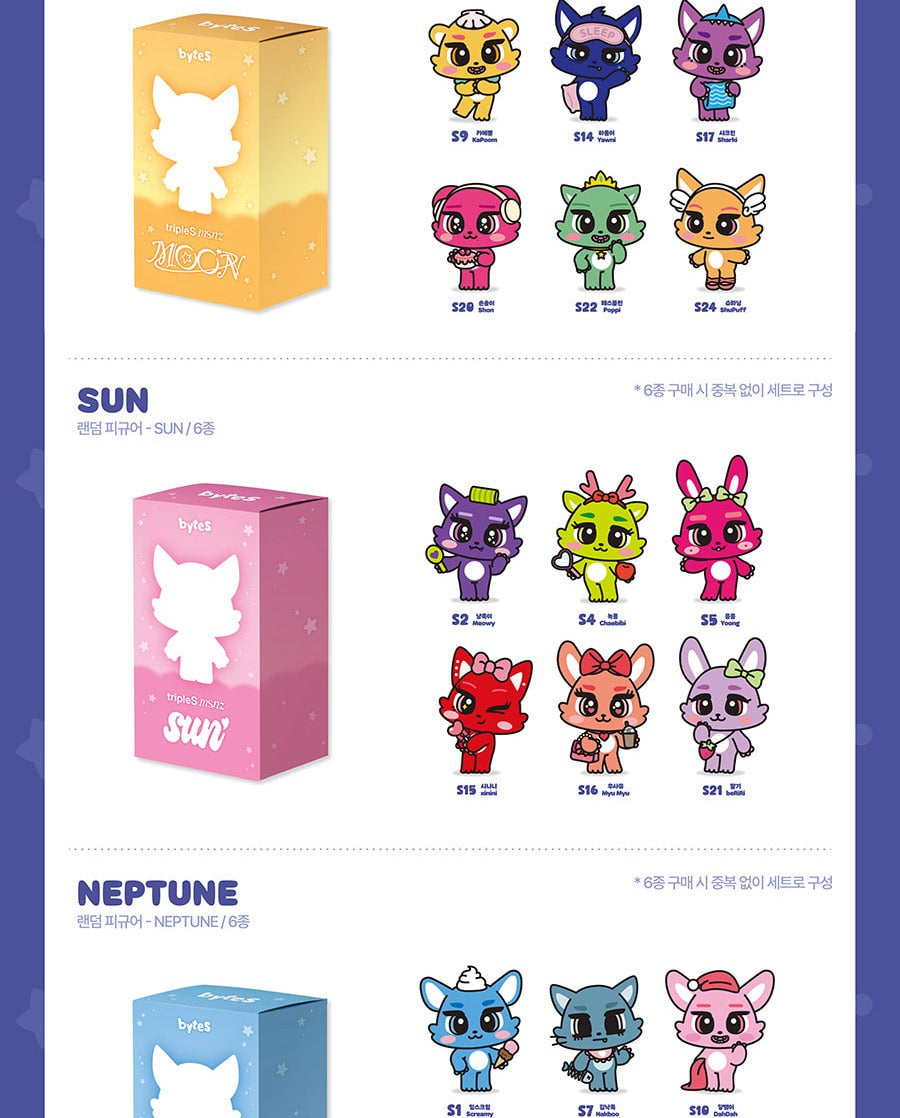 (PRE-ORDER 2026-11-15) tripleS - Official Character [byteS] RANDOM FIGURE (4 Units)