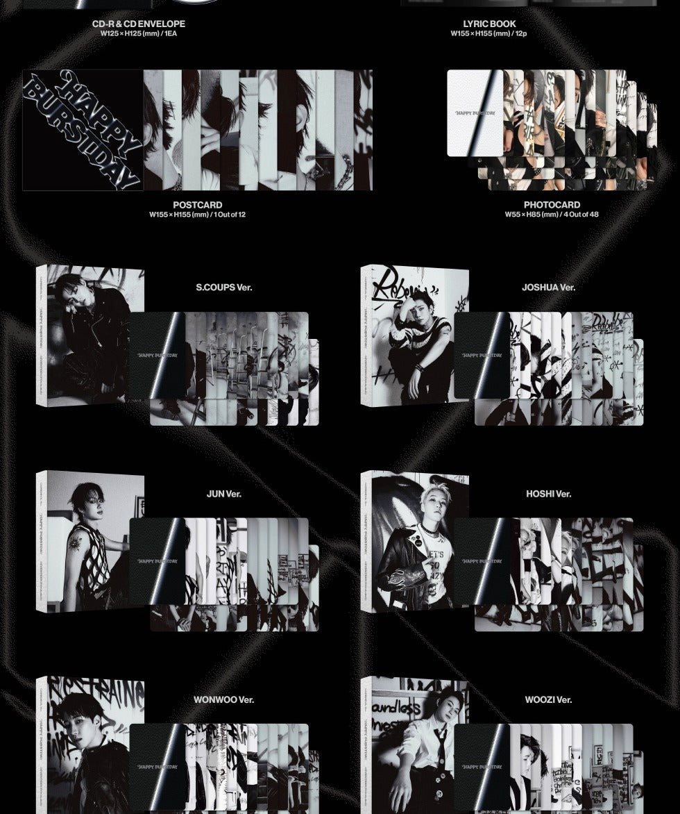 SEVENTEEN - 5th Album [HAPPY BURSTDAY] DAREDEVIL Version (12 Versions) Random 1ea.