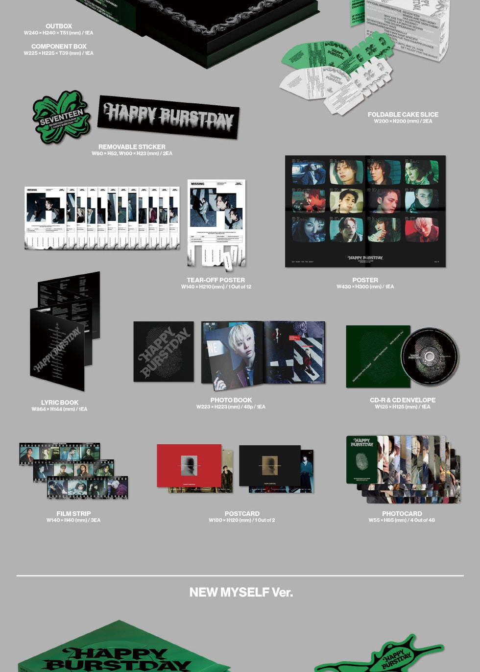 大流行中！ SEVENTEEN - 5th Album [HAPPY BURSTDA] (3 Versions) Set – K-Towns K-POP/アジア
