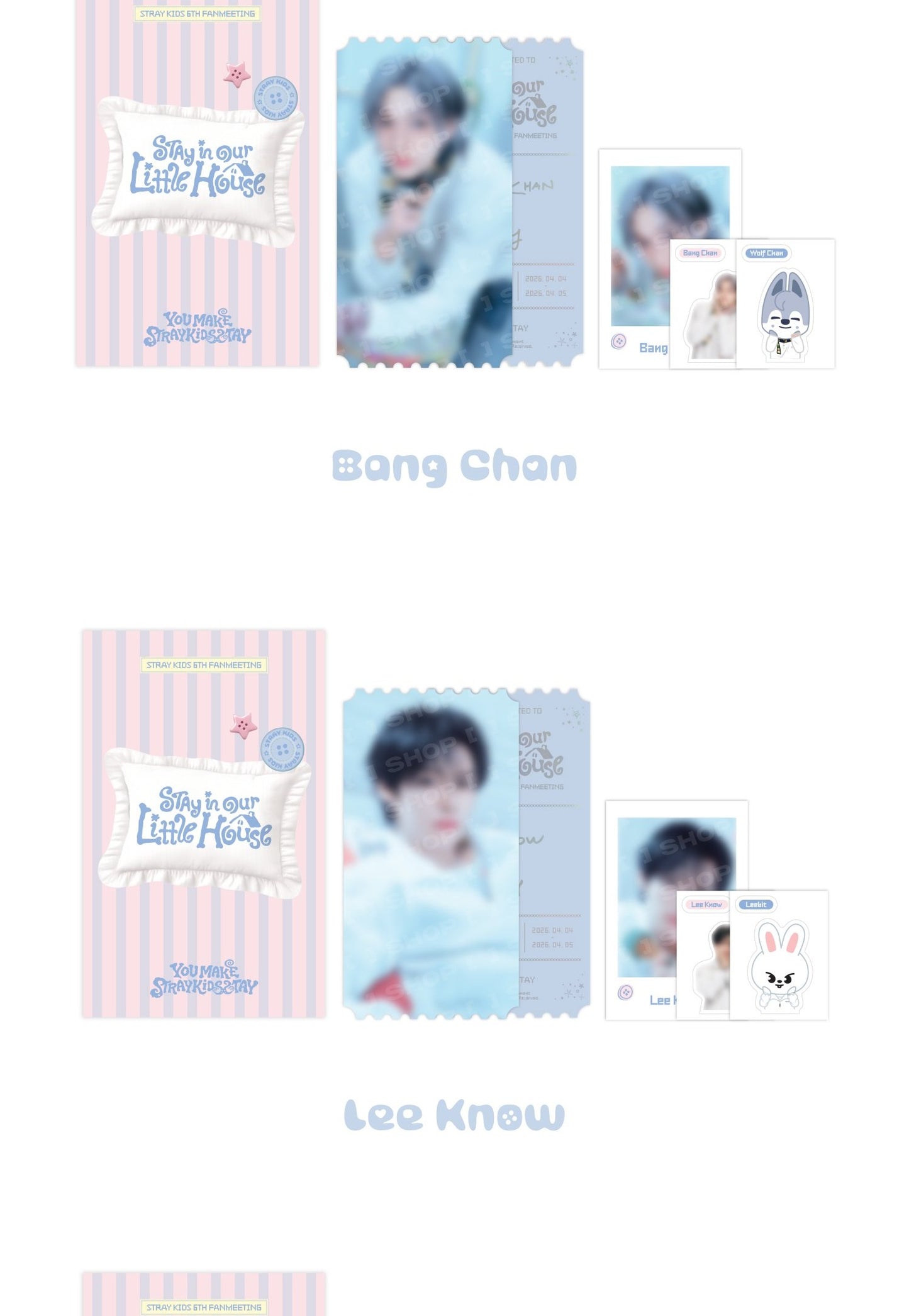 (PRE-ORDER 2026-07-30) Stray Kids - 6th Fanmeeting [STAY in Our Little House] Special Ticket Set (8 Versions)(POB Included Based on Order Amount).