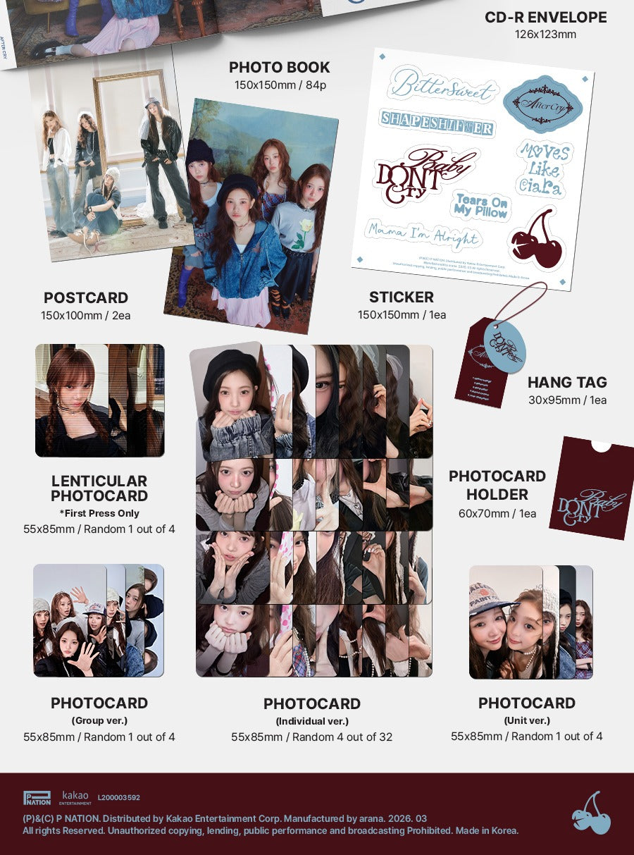 Baby DONT Cry - 1st Mini Album [AFTER CRY] (2 Versions).
