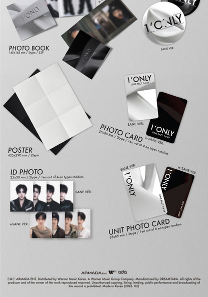 (PRE-ORDER 2026-02-26) ONE PACT - 1st EP Album [1'ONLY] (2 Versions) Random 1ea