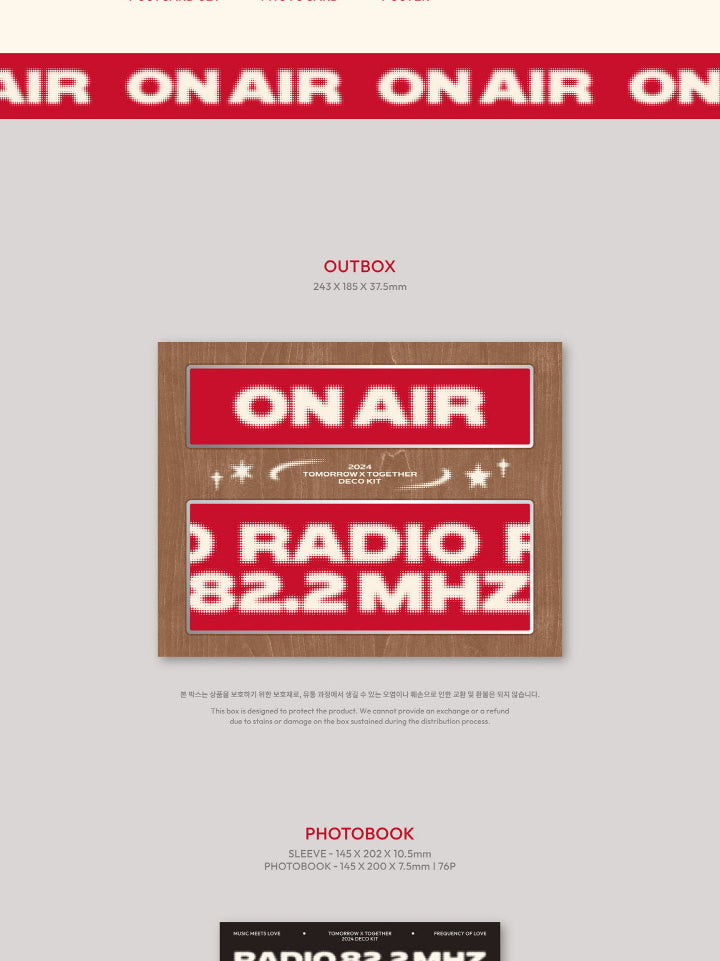 TOMORROW X TOGETHER TXT 2024 Deco Kit (POB included - Extra Group Photo)(Limited stock).
