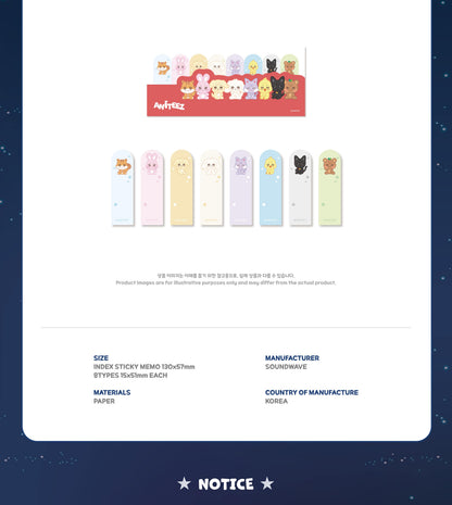 (PRE-ORDER 2026-11-15) ATEEZ x ANITEEZ - POP-UP [ANITEEZ IN DEJA VU] INDEX STICKY MEMO SET (POB Included Based on Order Amount)