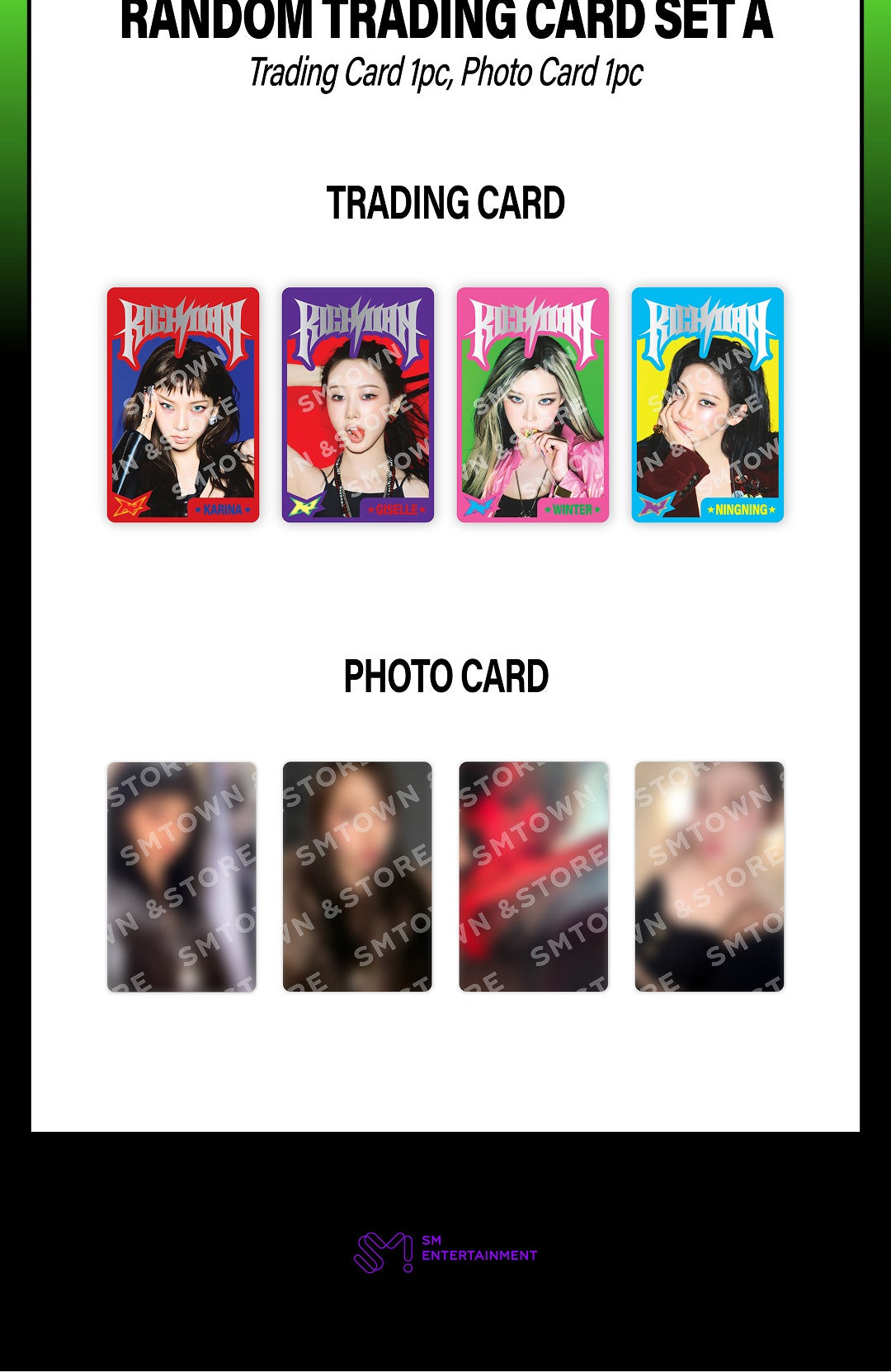 (PRE-ORDER 2025-11-27) aespa - 6th Mini Album [Rich Man] POP-UP MD (Random Trading Card Set) (2 Versions)