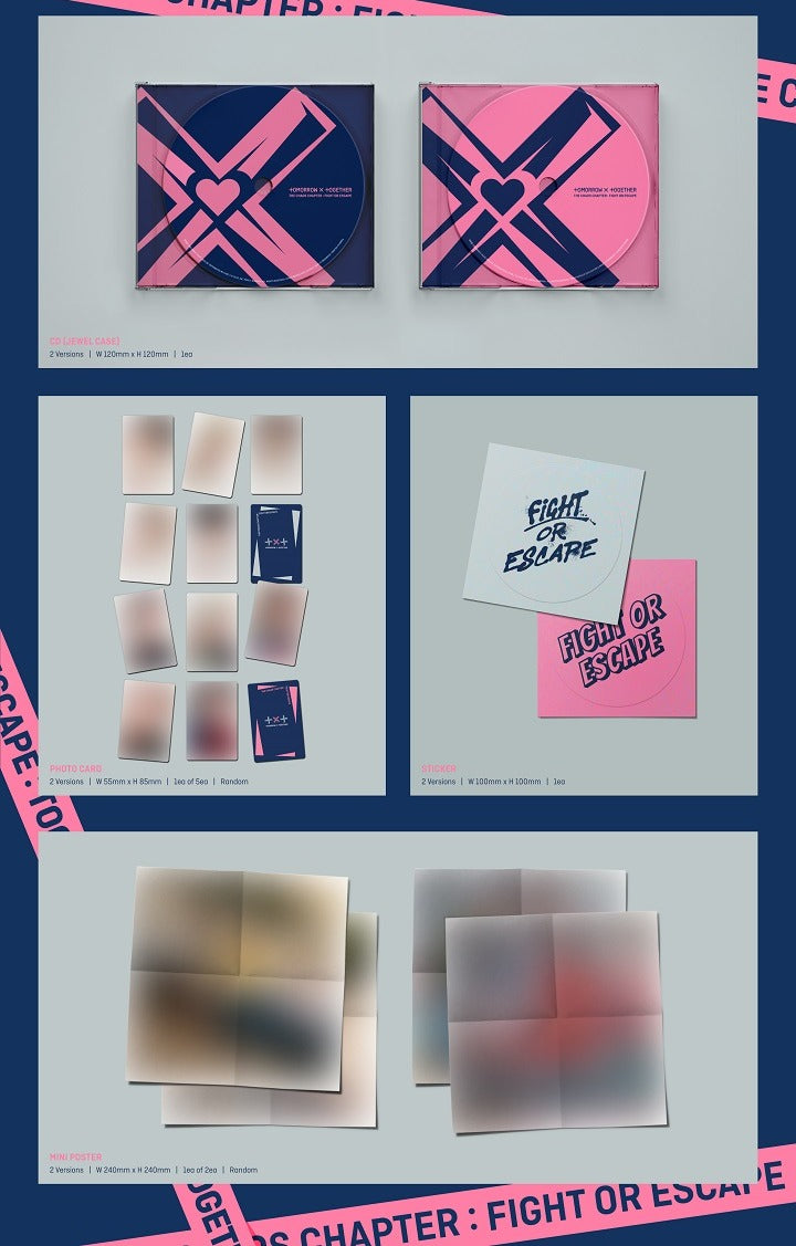 TOMORROW X TOGETHER (TXT) - 2ND ALBUM (REPACKAGE) [THE CHAOS CHAPTER: FIGHT OR ESCAPE] TOGETHER Version (2 Versions).
