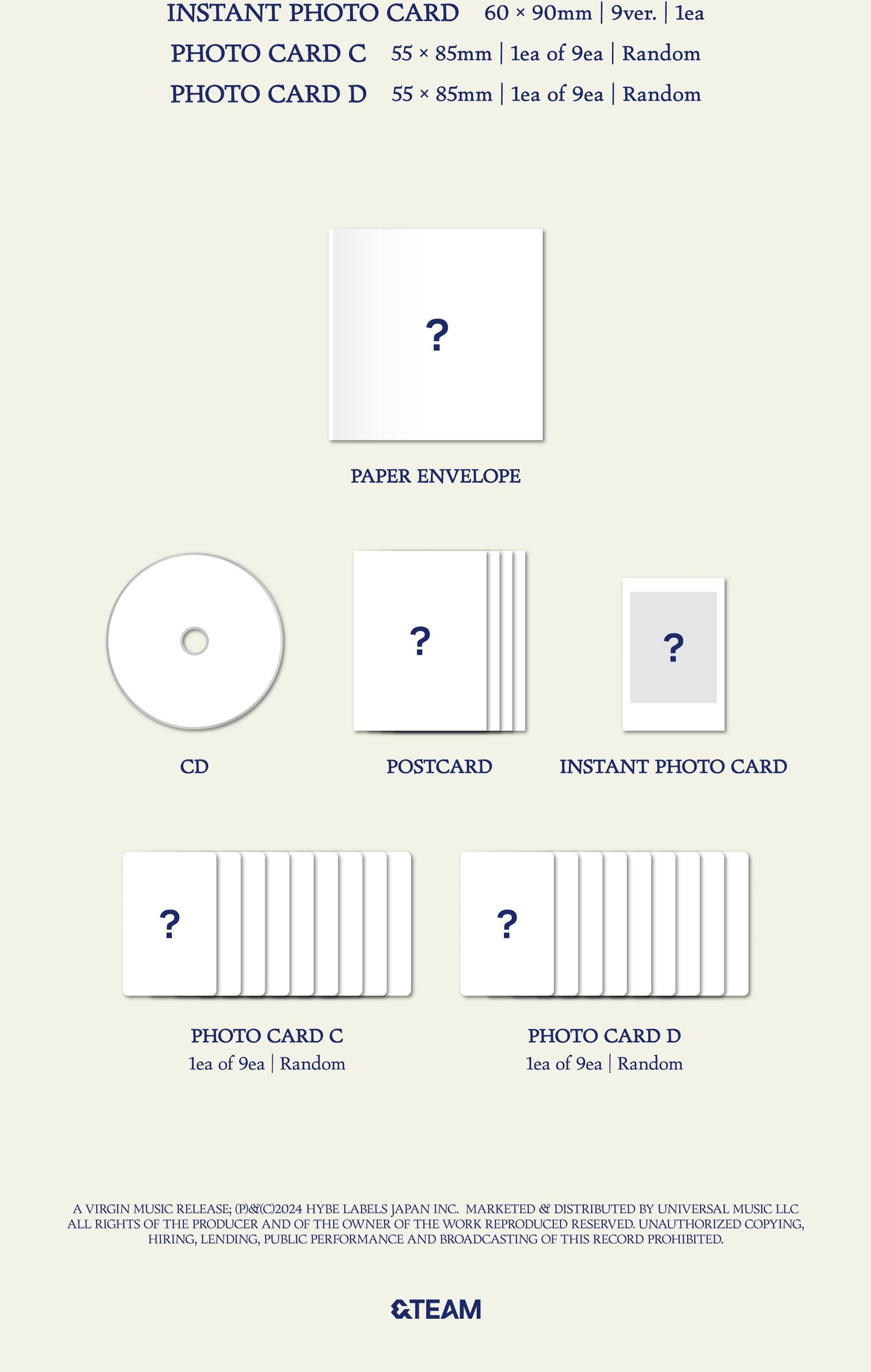 &TEAM - Japan 2nd Single Album [Aoarashi] Solo Edition (9 Versions).