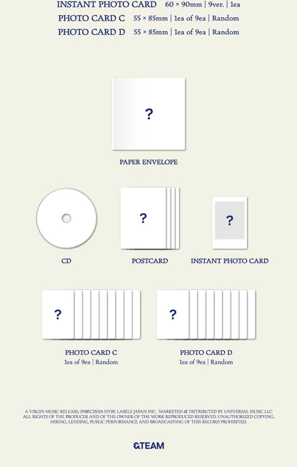 &TEAM - Japan 2nd Single Album [Aoarashi] Solo Edition (9 Versions).