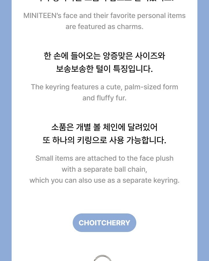 (PRE-ORDER 2025-08-01) Seventeen - [Miniteen] Face Plush Keyring (13 Options).
