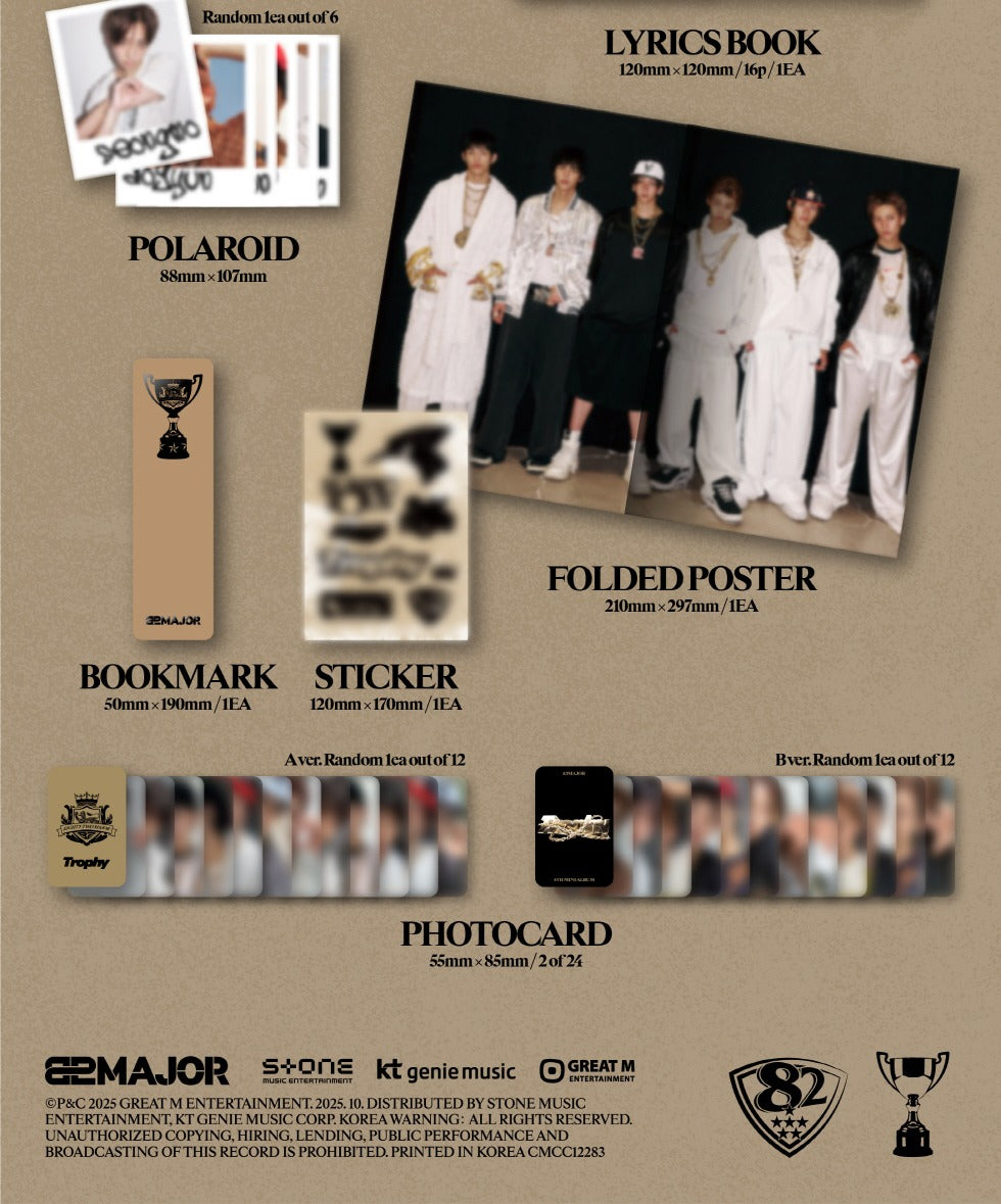 (PRE-ORDER 2025-10-31) 82MAJOR - 4th Mini Album [Trophy] Classic Version