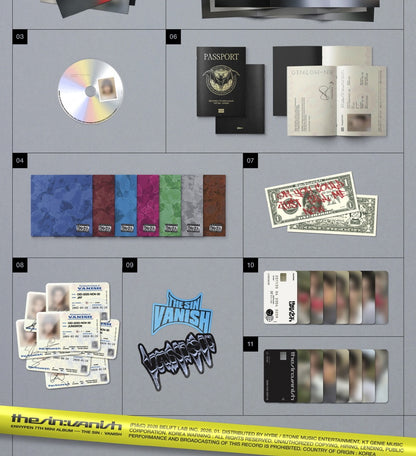 (PRE-ORDER 2026-01-26) ENHYPEN - 7th Mini Album [THE SIN : VANISH] Fugitives Version (7 Versions) Random 1ea (POB - Photocard 1ea Pre-order only)