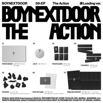 (PRE-ORDER 2025-10-20) BOYNEXTDOOR - 5th EP Album [The Action] (3 Versions) Set