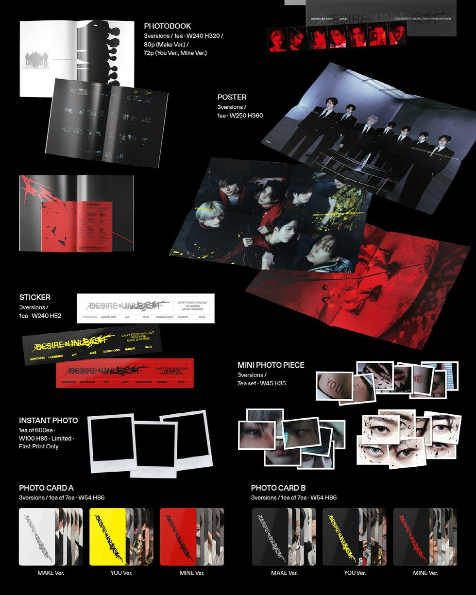 RESTOCK) ENHYPEN - 6th Mini Album [Desire : Unleash] (3 Versions