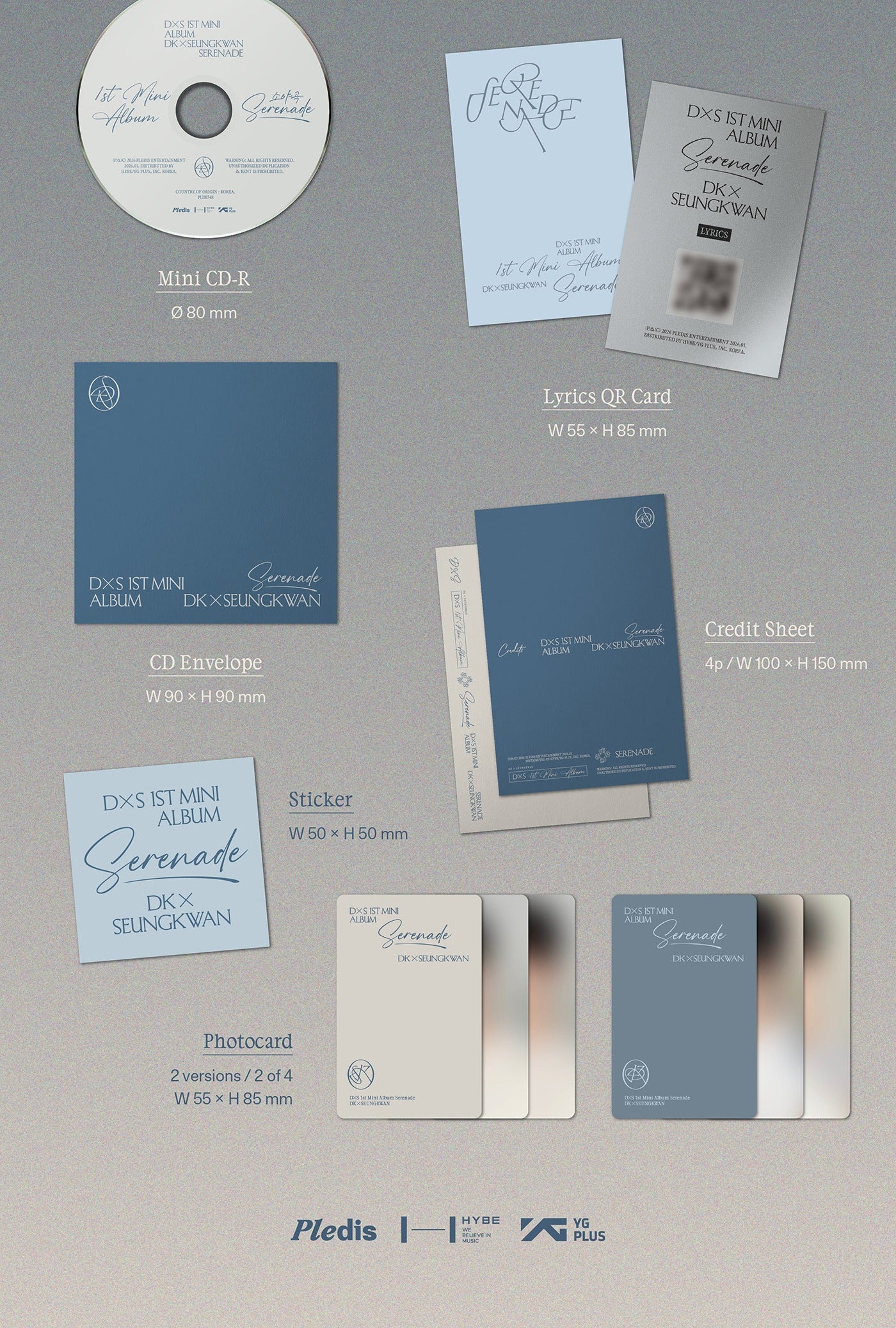 (PRE-ORDER 2026-01-12) DXS DK X SEUNGKWAN (Seventeen) - 1st Mini Album [Seranade] Compact Version (POB - Photocard 1ea - Pre-order only)