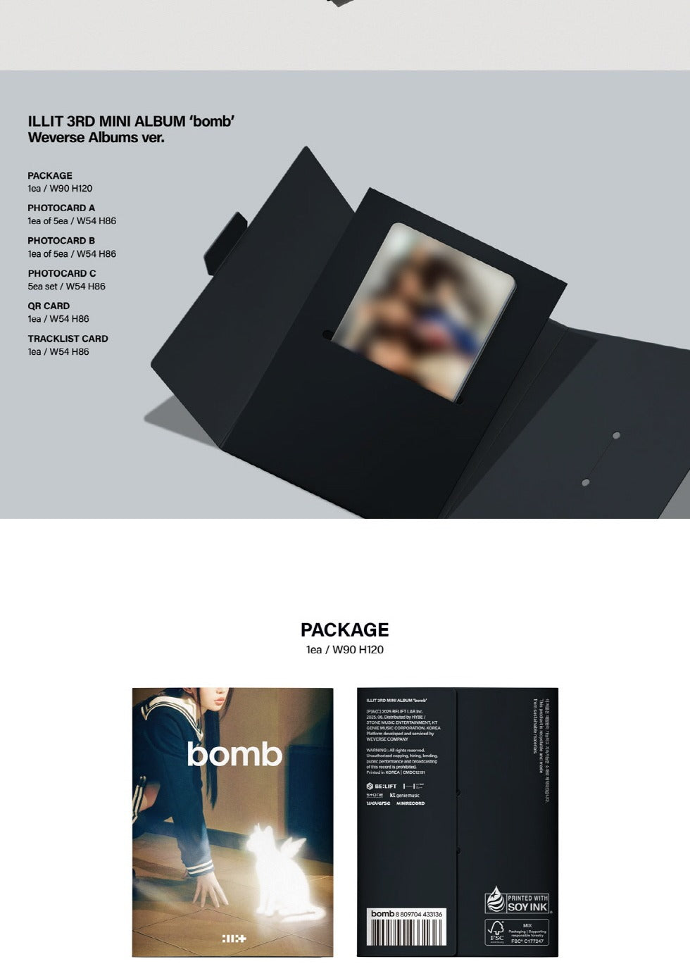 ILLIT - 3rd Mini Album [bomb] Weverse Albums Version – K-Towns
