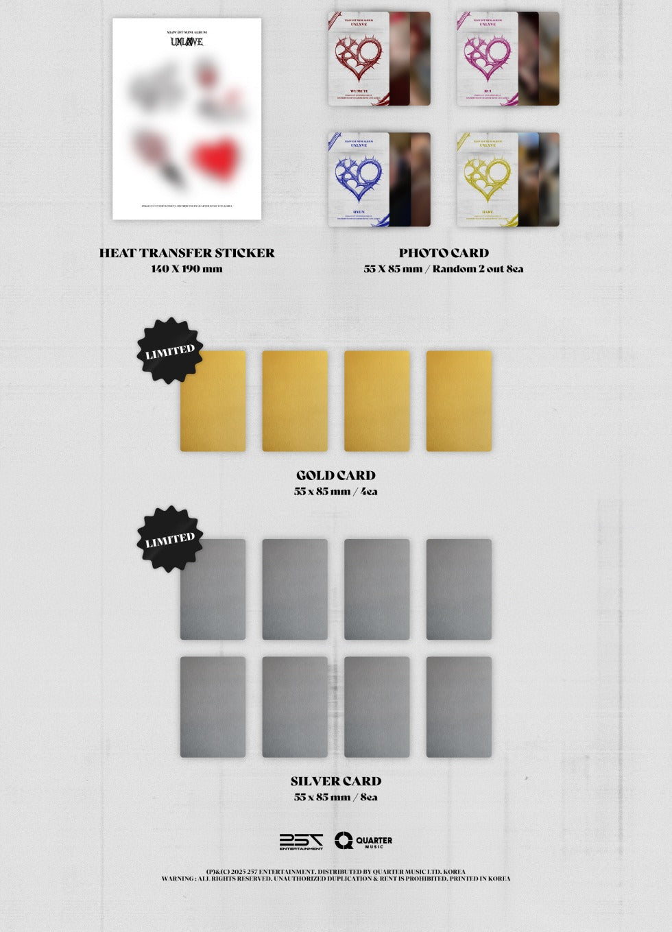 XLOV - 1st Mini Album [UXLXVE] (2 Versions) Random 1ea – K-Towns