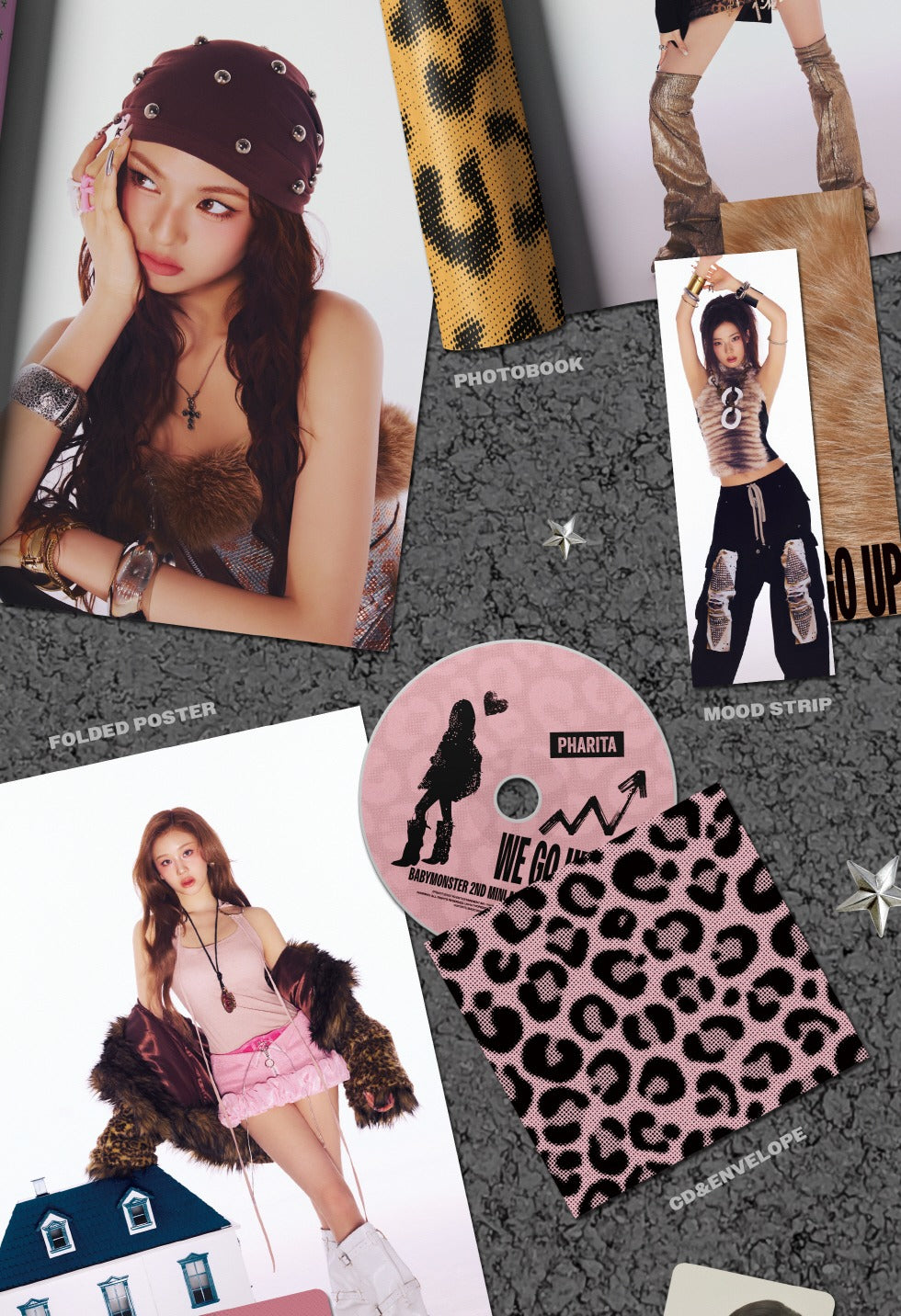 BABYMONSTER - 2nd Mini Album [WE GO UP] Pattern Version (6 Versions)(POB Available only for 6 Set)(Limited Quantity)