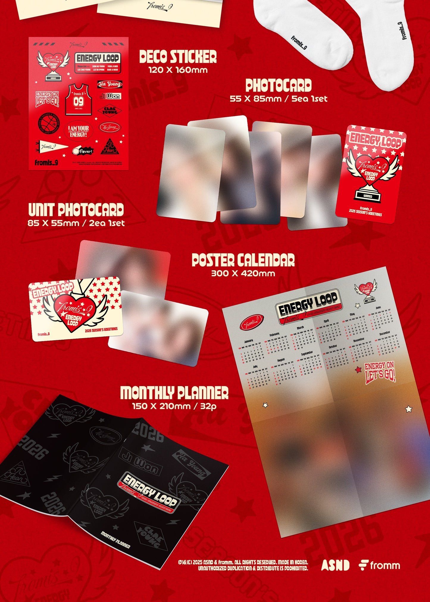 (PRE-ORDER 2025-12-29) fromis_9 - 2026 Season's Greetings [ENERGY LOOP](💝 K-Towns 2026 Season's Greetings Event!)