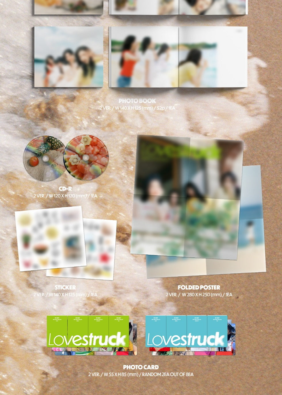 H1-KEY - 4th Mini Album [Lovestruck] (2 Versions).