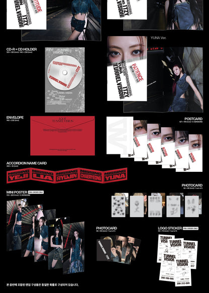 ITZY - [TUNNEL Vision] Member Version (5 Versions).
