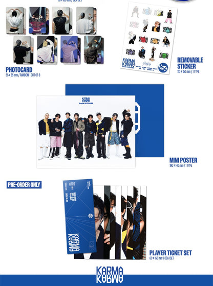 (PRE-ORDER 2025-08-22) Stray Kids - 4th Full Album [KARMA] (2 Versions) Set (POB Photocard 2ea Included)