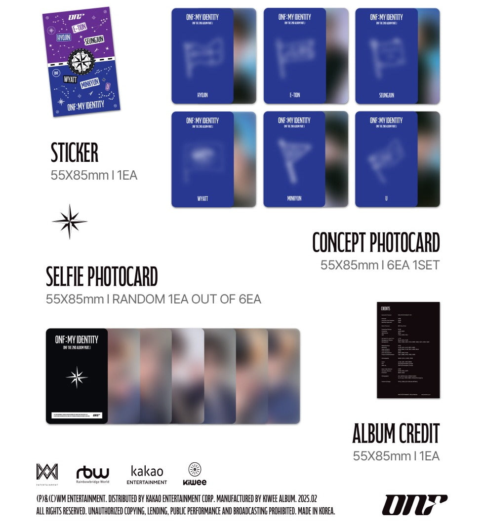 ONF - 2nd Album Part. 1 [ONF: MY IDENTITY] KIWEE Album