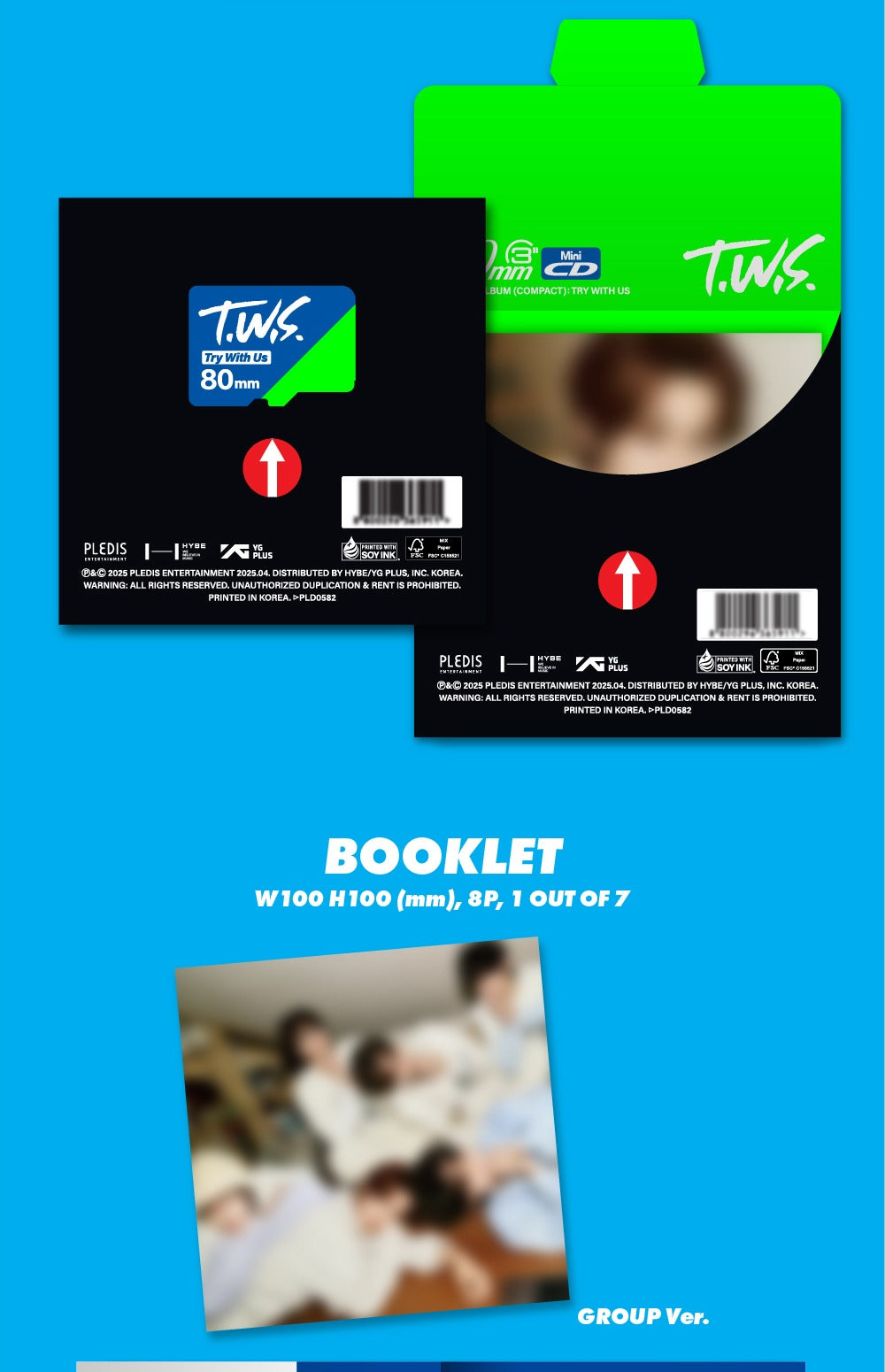TWS - 3rd Mini Album [TRY WITH US] Compact Version (7 Versions) Random 1ea (POB - Photocard Included - Limited Quantity)..