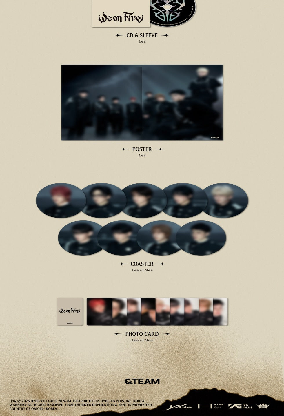 &TEAM - Japan 3rd EP Album [We on Fire] Limited Edition