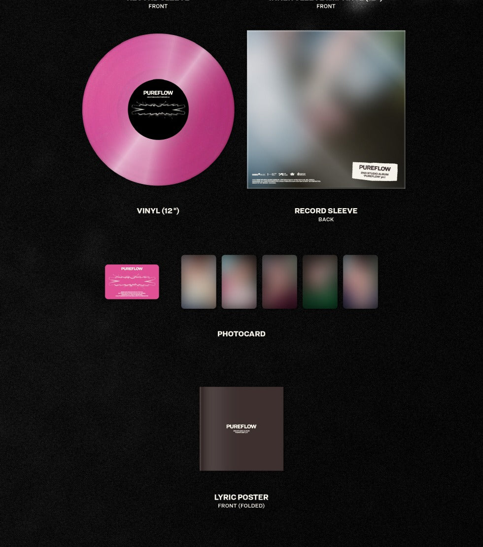 (PRE-ORDER 2026-05-22) LE SSERAFIM - 2nd Studio Album [PUREFLOW pt.1] LP Vinyl Version (2 Versions) Random 1ea
