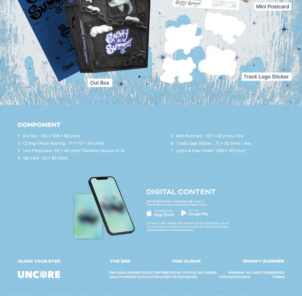 CLOSE YOUR EYES - 2nd Mini Album [Snowy Summer] CLting-i Version