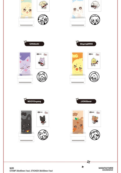 (PRE-ORDER 2025-12-10) ATEEZ - OFFICIAL MD [ANITEEZ IN THE CALLING] STAMP (8 Versions).