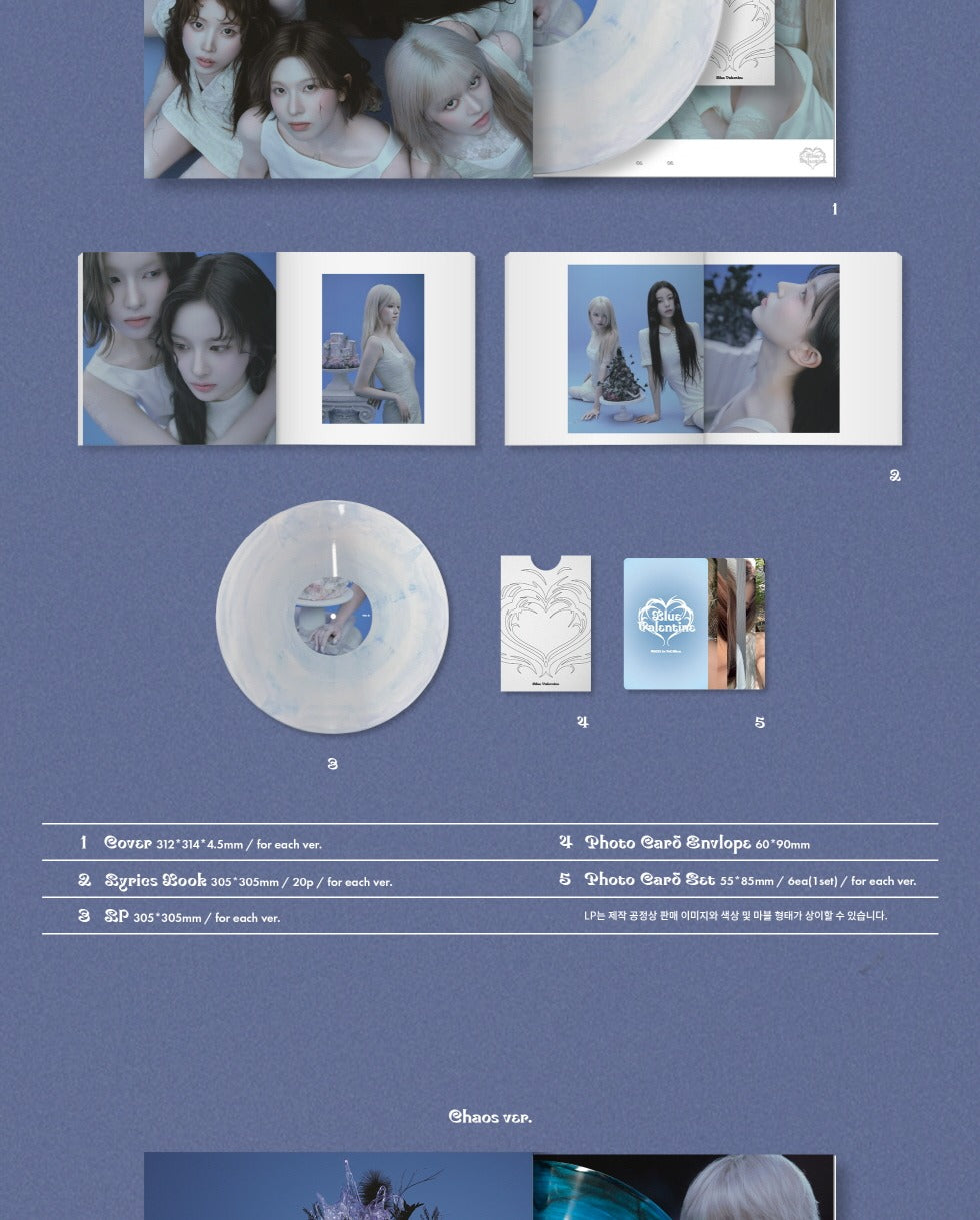 NMIXX - 1st Full Album [Blue Valentine] LP Vinyl Version (2 Versions).