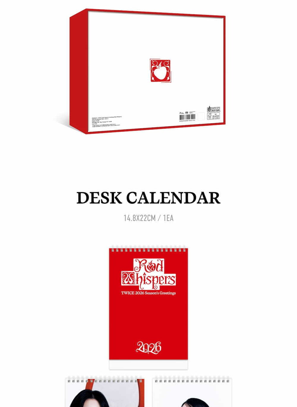 (PRE-ORDER 2025-12-22) Twice - 2026 Season's Greetings [RED WHISPERS] (POB - Photocard Set)(💝 K-Towns 2026 Season's Greetings Event!)