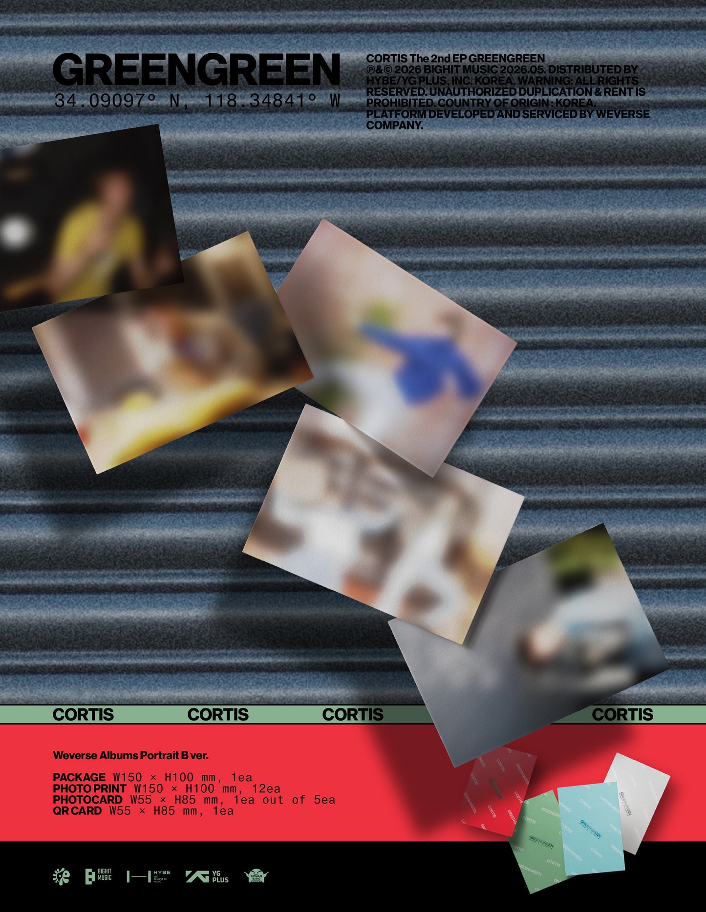 (PRE-ORDER 2026-05-04) CORTIS - The 2nd EP [GREENGREEN] Weverse Albums Version (4 Versions) Random 1ea (Weverse Shop POB Included)