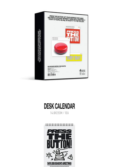 (PRE-ORDER 2025-12-22) Day6 - 2026 Season's Greetings [PRESS THE BUTTON] (POB - Photocard Set)(💝 K-Towns 2026 Season's Greetings Event!)