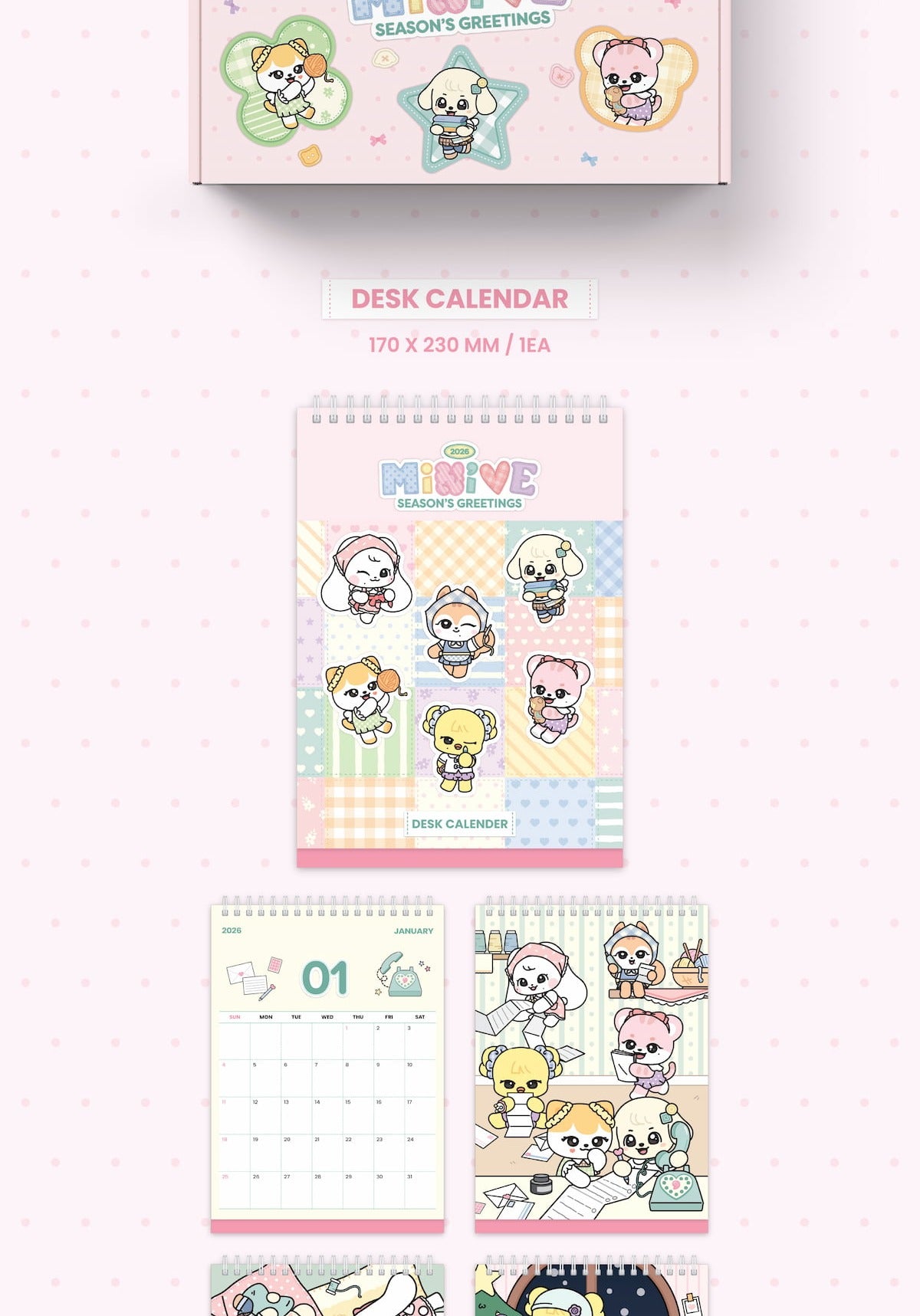 (PRE-ORDER 2025-12-26) IVE - MiNiVE 2026 Season's Greetings (💝 K-Towns 2026 Season's Greetings Event!)