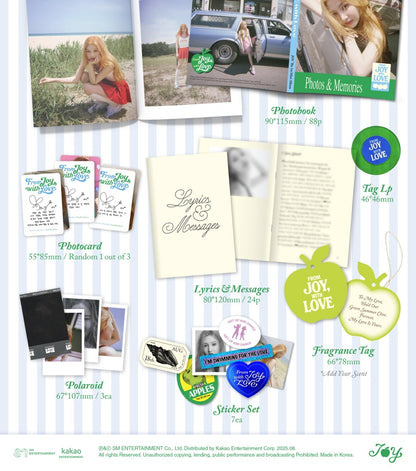 (PRE-ORDER 2025-08-19) JOY (Red Velvet) - 1st Mini Album [From JOY, with Love] Tin Case Version (Smart Album).