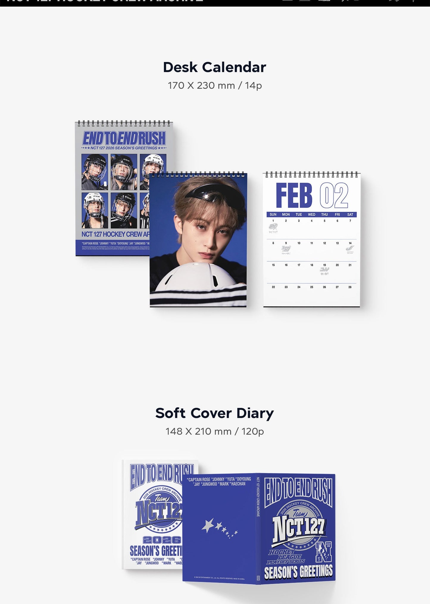 (PRE-ORDER 2025-12-26) NCT 127 - 2026 Season's Greetings (POB - Photocard Set + Removable Sticker)(💝 K-Towns 2026 Season's Greetings Event!)