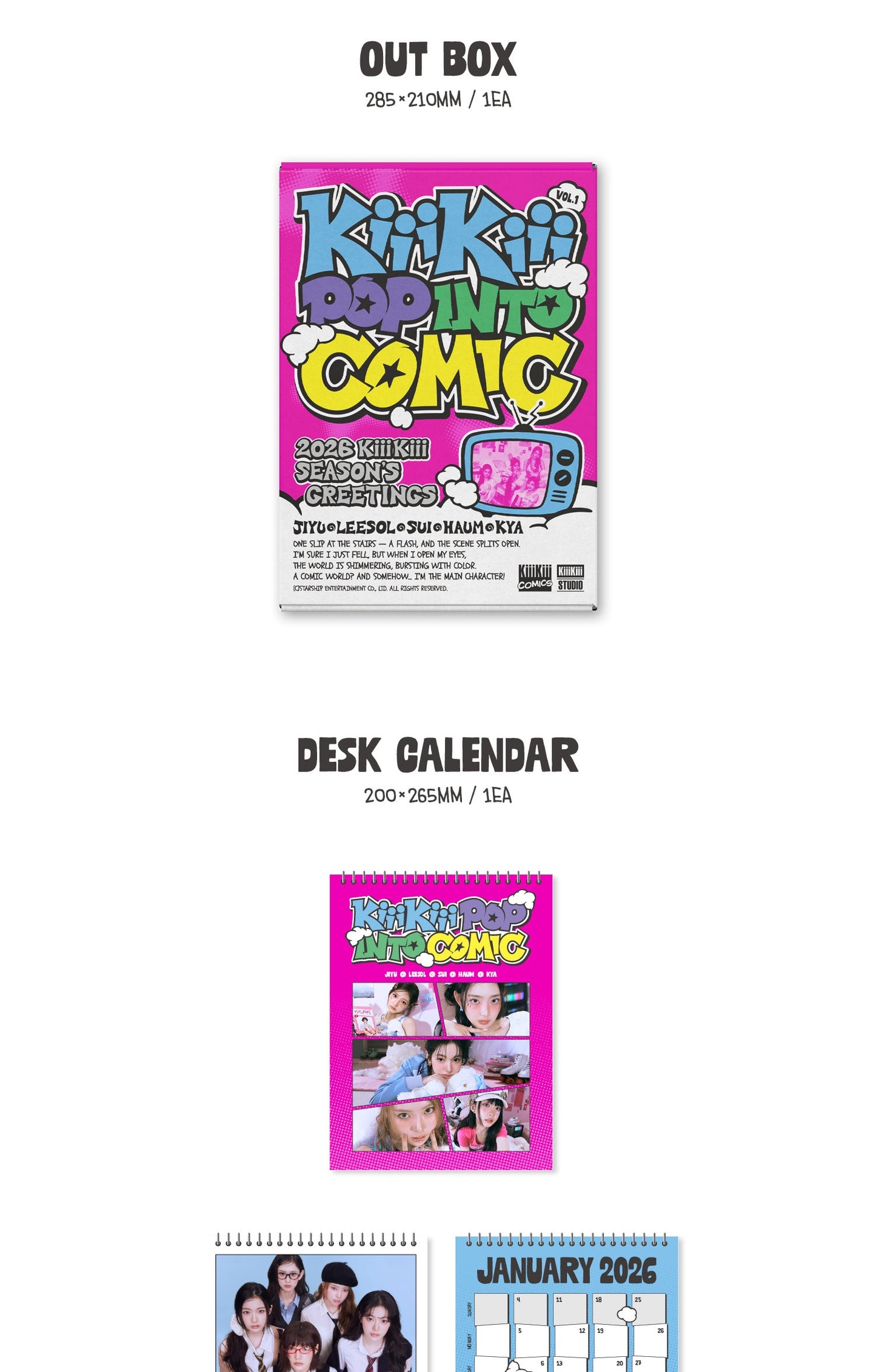 (PRE-ORDER 2025-12-26) KiiiKiii - 2026 Season's Greetings [KiiiKiii POP INTO COMIC](💝 K-Towns 2026 Season's Greetings Event!)