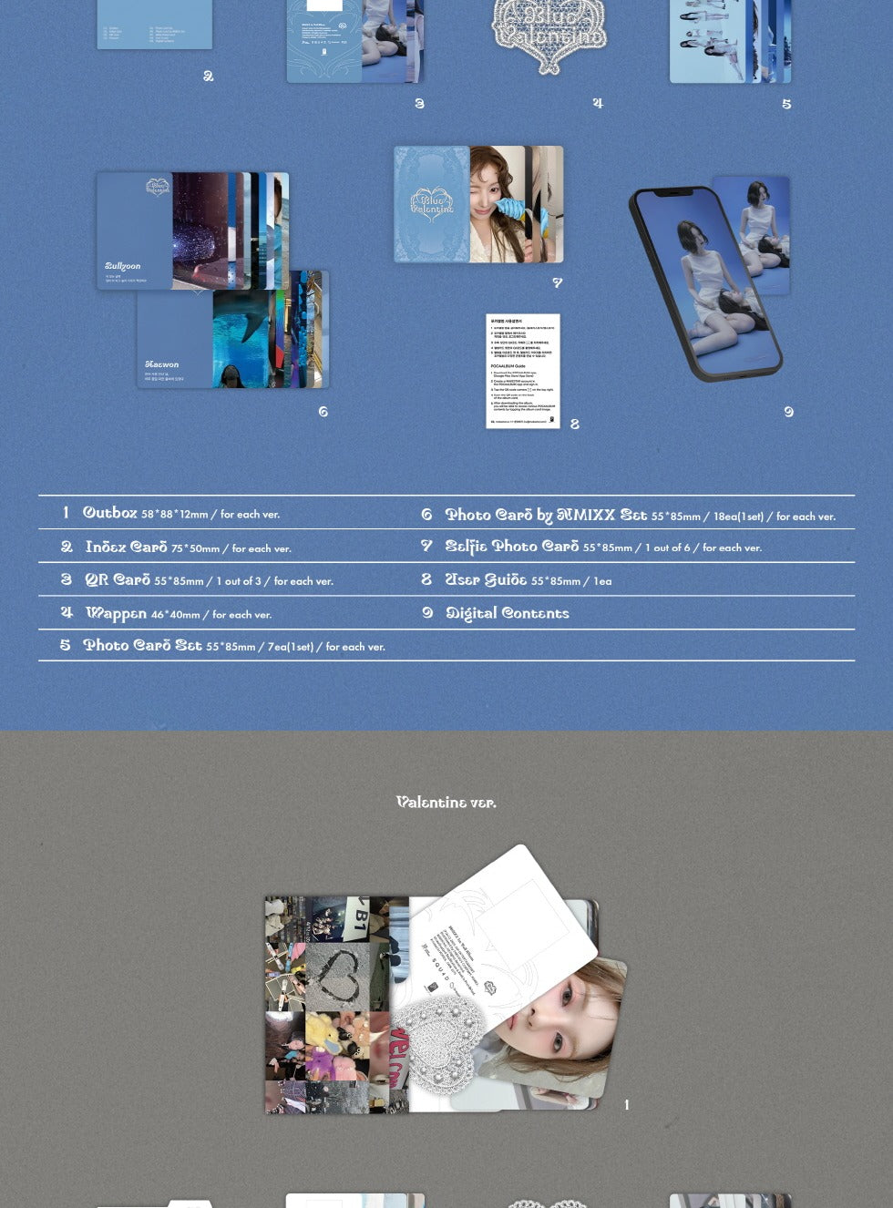NMIXX - 1st Full Album [Blue Valentine] Platform Album POCAALBUM Version (3 Versions).