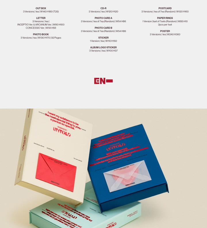 ENHYPEN - [ROMANCE : UNTOLD] (3 Versions).
