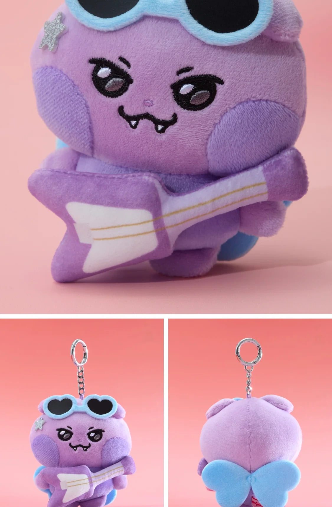MIGHTEEZ(ATEEZ) - [MIGHTEEZ Rock The Stage] PLUSH KEYRING - ROCKSTAR (8 Versions)(LINE FRIENDS SQUARE MERCH)