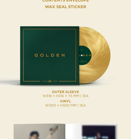 JUNG KOOK (BTS) - [GOLDEN] LP Vinyl Version.