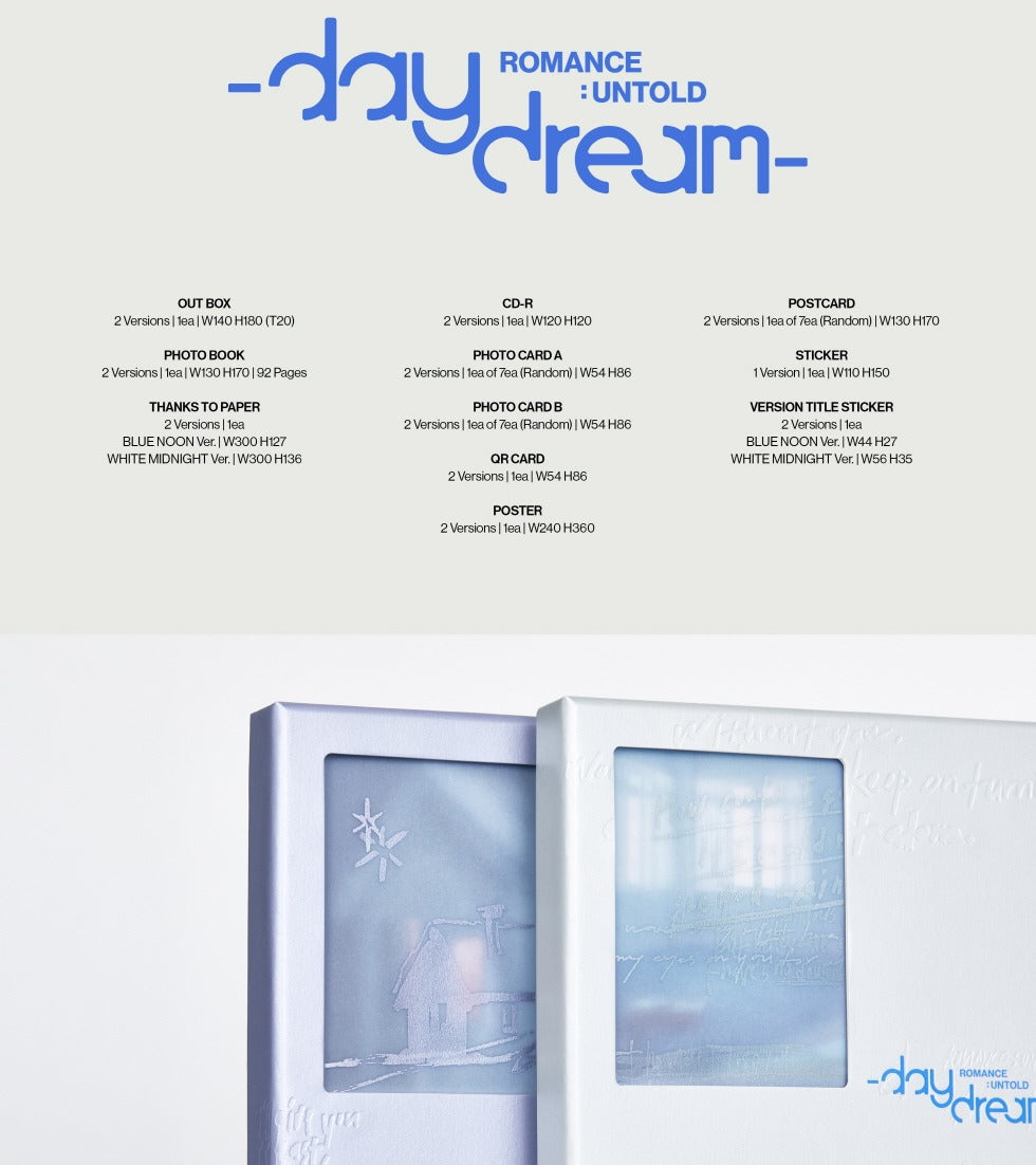 ENHYPEN - 2nd Album Repackage ROMANCE : UNTOLD - daydream (2 Versions)[POB - Unreleased Selfie Photocard Included!! (Limited Quantity)].