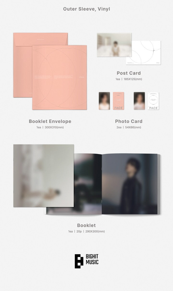 JIMIN (BTS) - [FACE] LP Vinyl Version.
